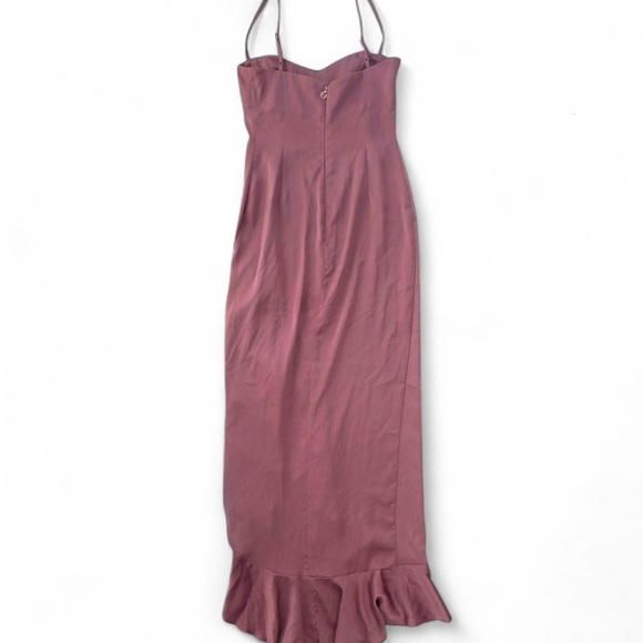Nookie Mauve Asymmetrical Ruffled Slip Dress - Picture 2 of 3